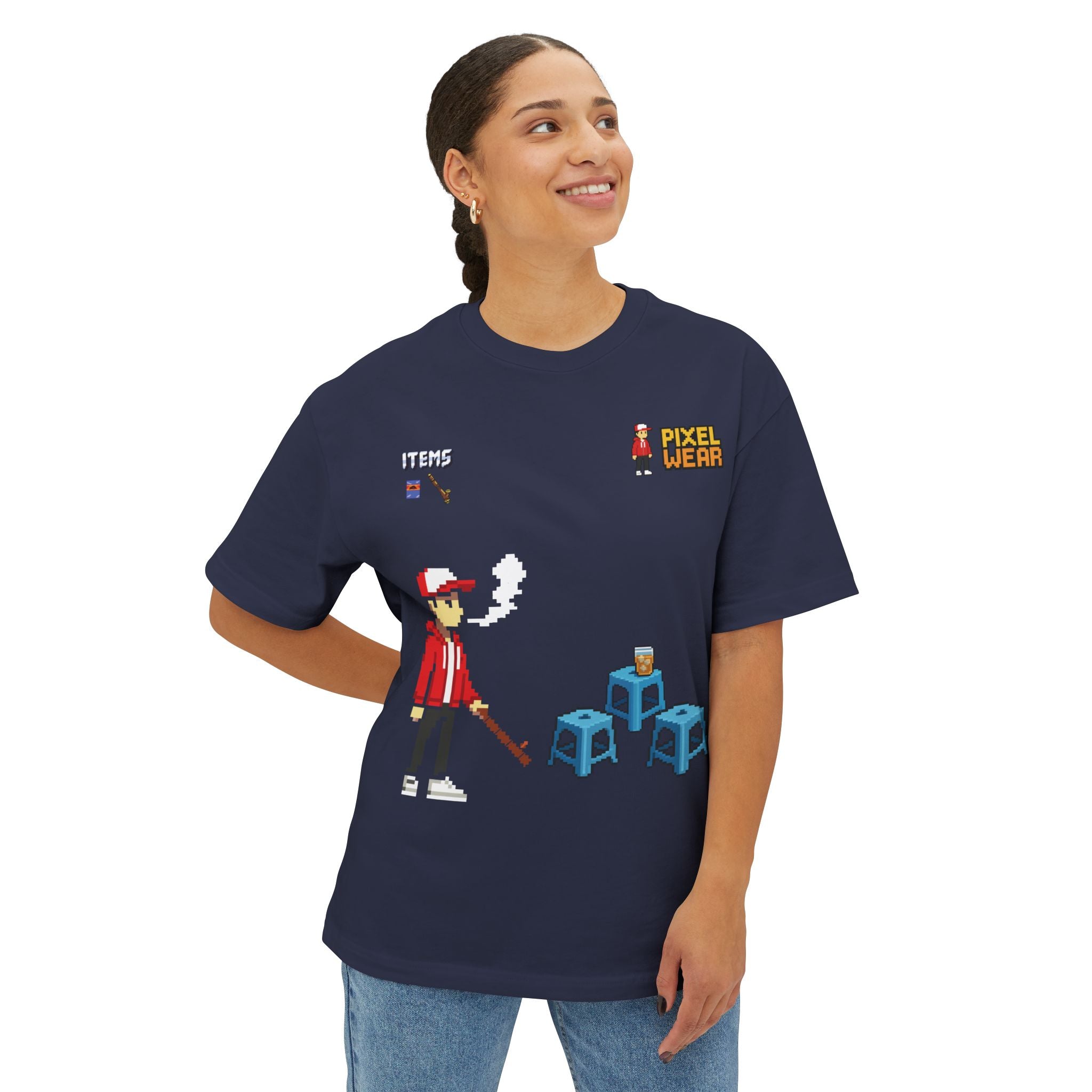 Retro Pixel Art T-Shirt, Style Tee, Unisex Casual Wear, Gamer Gift, Vintage Video Game Shirt