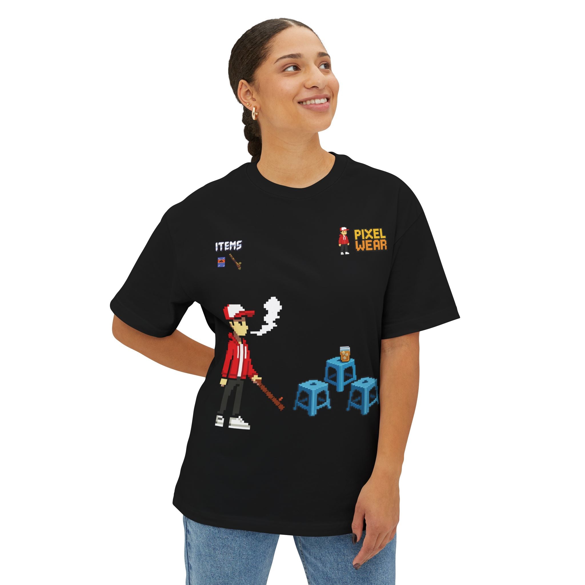 Retro Pixel Art T-Shirt, Style Tee, Unisex Casual Wear, Gamer Gift, Vintage Video Game Shirt